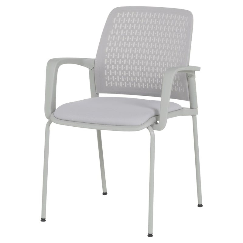 Посетителски стол Carmen 1138 G сива рамка-сив